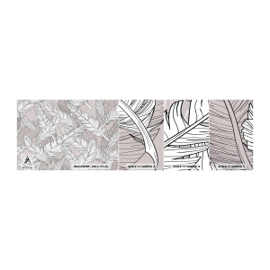 Échantillon De Papier Peint Standard Eco - Un tourbillon de plumes - Abstraction, Plume d'oiseau, Graphique - 100x30 cm