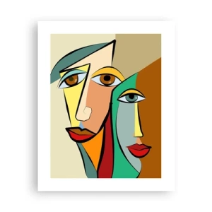 Affiche - Poster - Couple cubiste - 40x50 cm