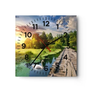 Horloge murale - Pendule murale - L'été, l'été partout - 40x40 cm