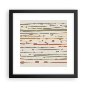 Affiche dans un cadre noir - Poster - Notation musicale des couleurs - 30x30 cm