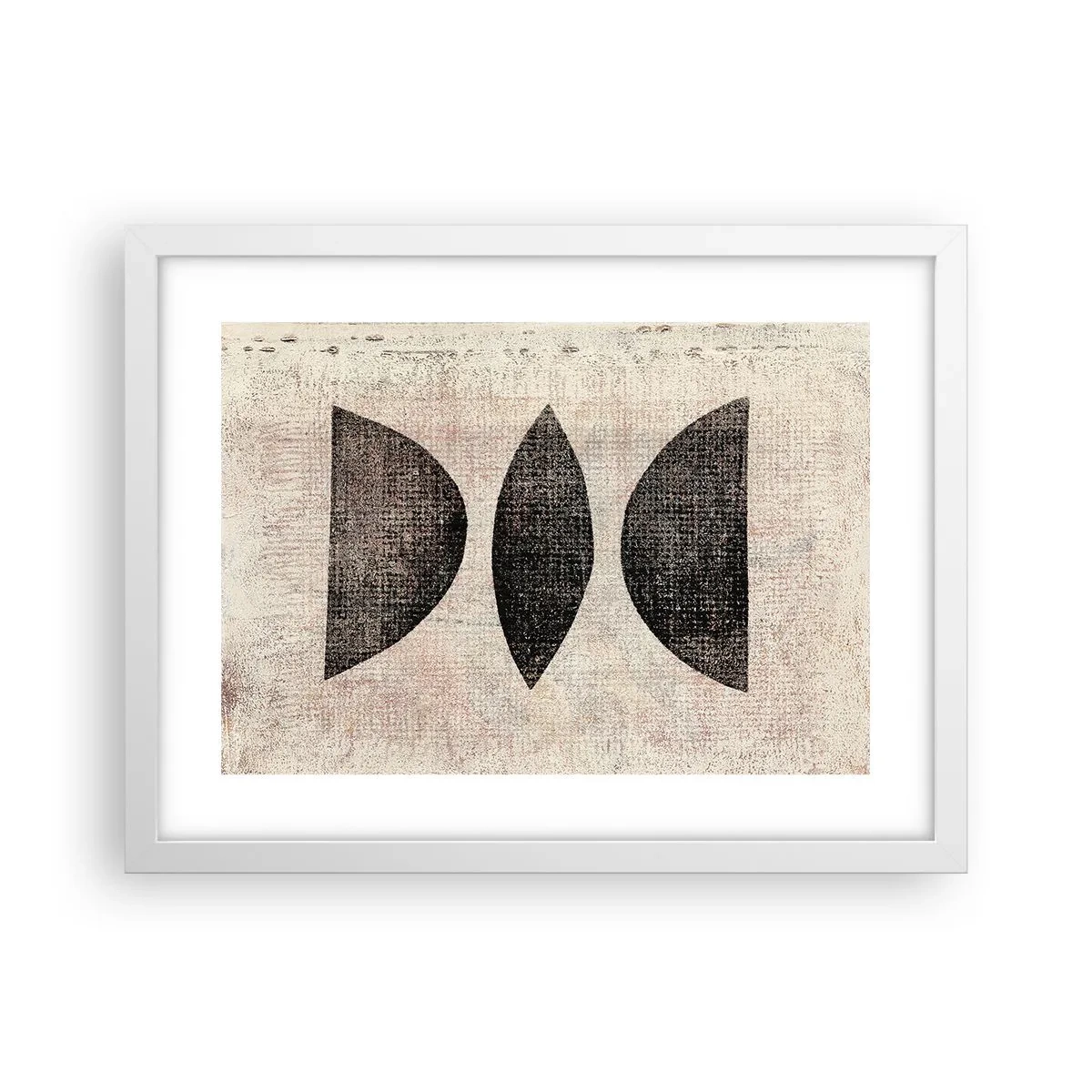 Affiche dans un cadre blanc - Poster - Abstraction ethnique - 40x30 cm