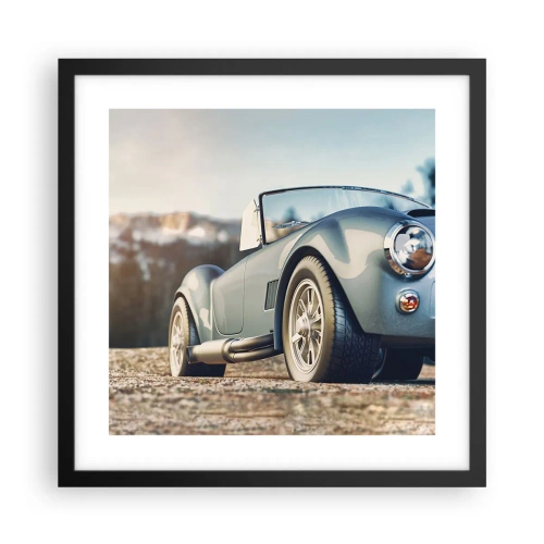 Affiche dans un cadre noir - Poster - Ce qui compte c'est le style - 40x40 cm