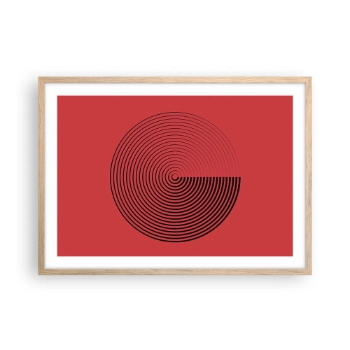 Affiche dans un chêne clair - Poster - Mouvement circulaire - 70x50 cm