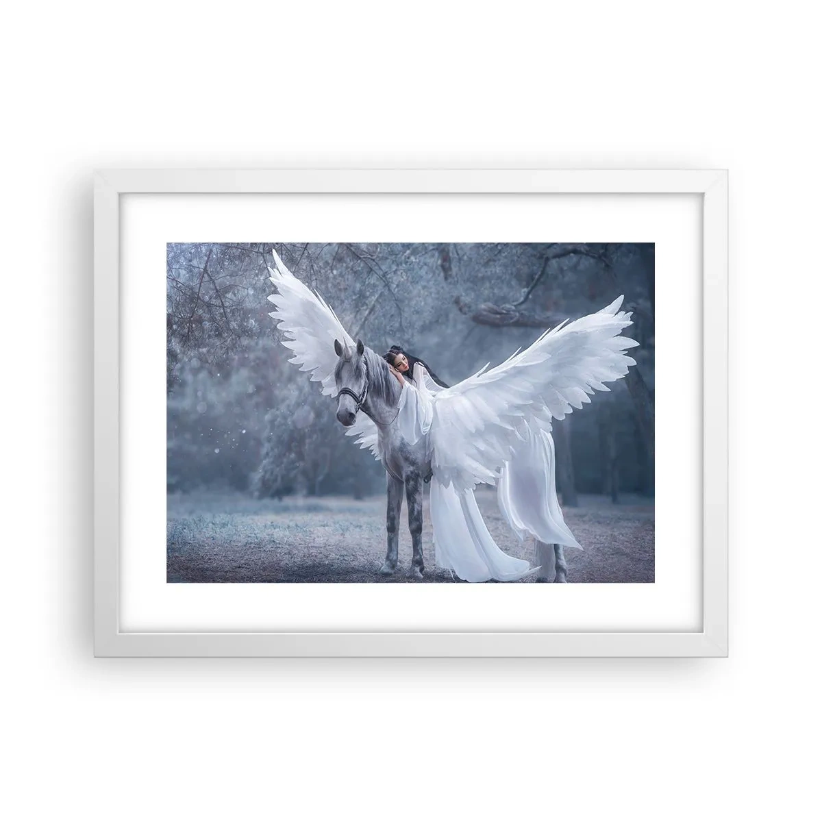 Affiche dans un cadre blanc - Poster - Un moment inspiré - 40x30 cm