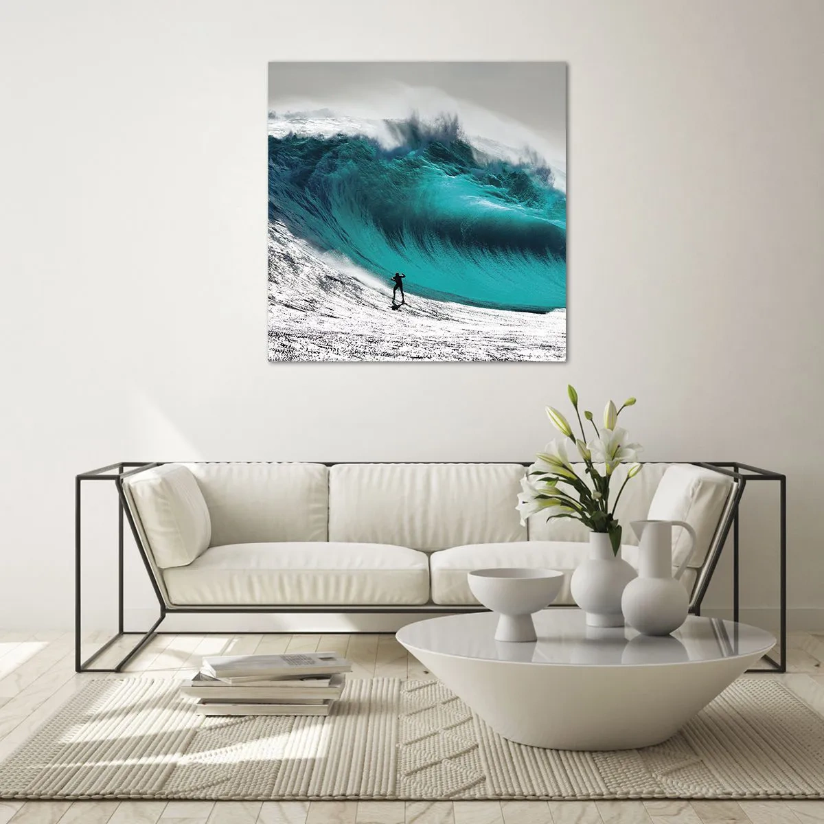 Impression sur verre - Image sur verre - Challenge accepté - 70x70 cm