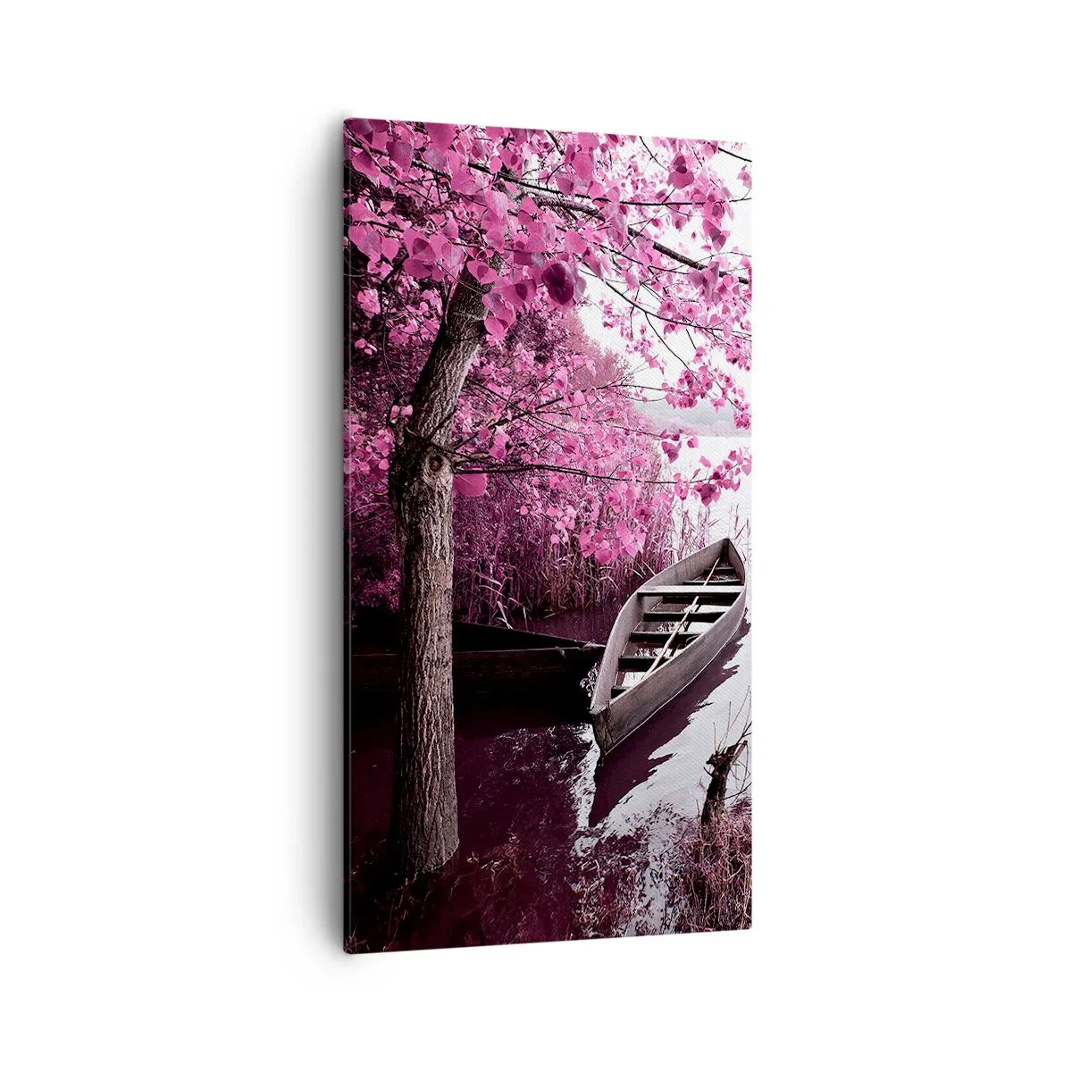 Impression sur toile - Image sur toile - Dans un silence rose - 55x100 cm