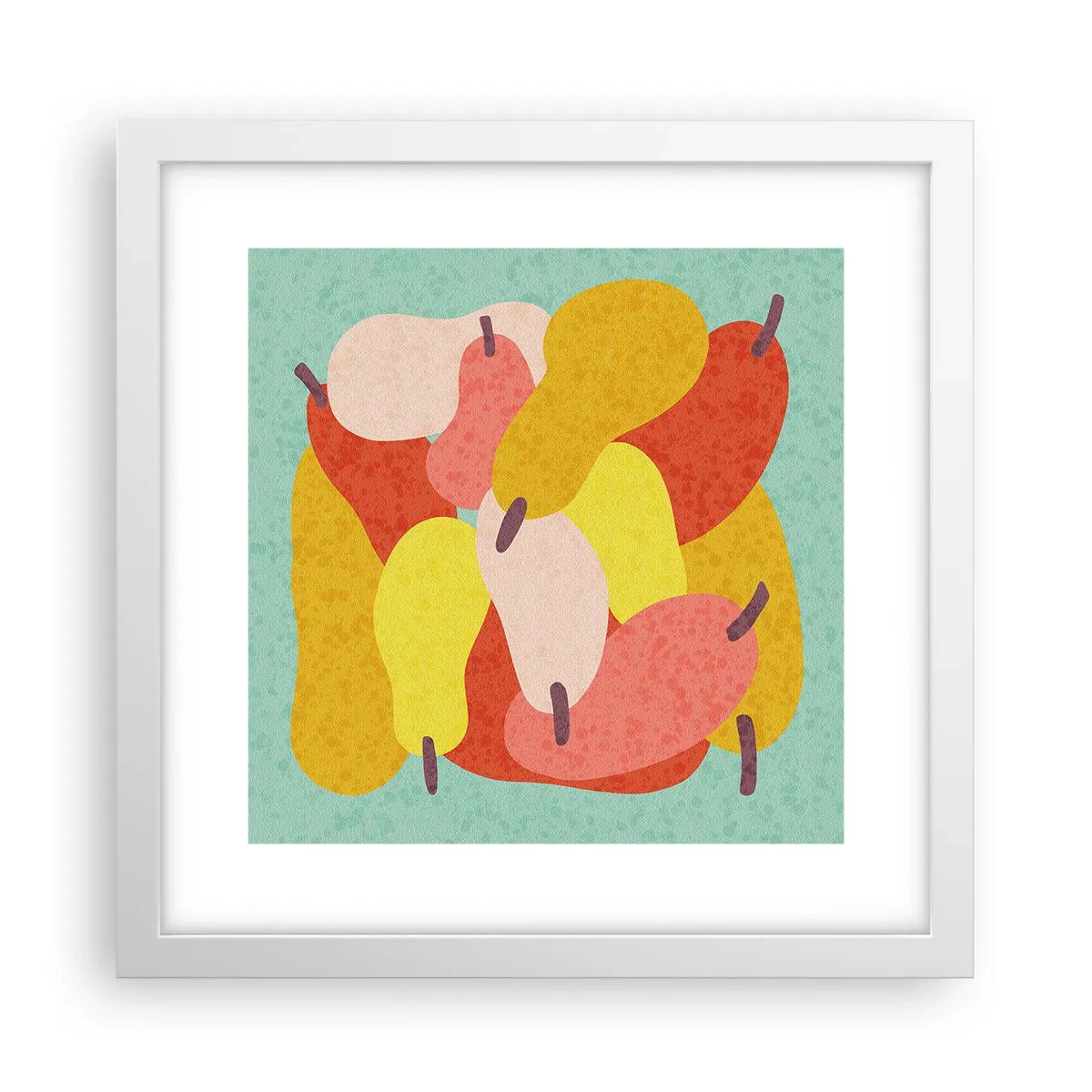 Affiche dans un cadre blanc - Poster - Essayez le soleil d'été - 30x30 cm