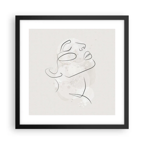 Affiche dans un cadre noir - Poster - L'esquisse d'un rêve - 40x40 cm