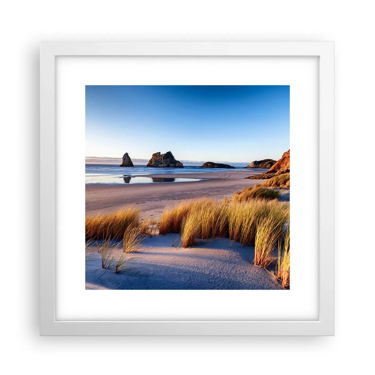 Affiche dans un cadre blanc - Poster - Pour les chercheurs de paix - 30x30 cm