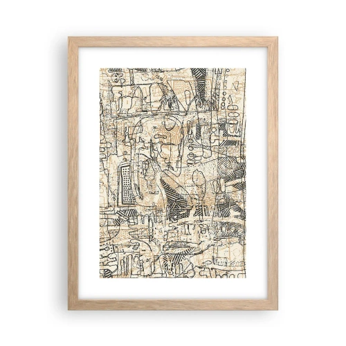 Affiche dans un chêne clair - Poster - Il attend d'être décodé - 30x40 cm