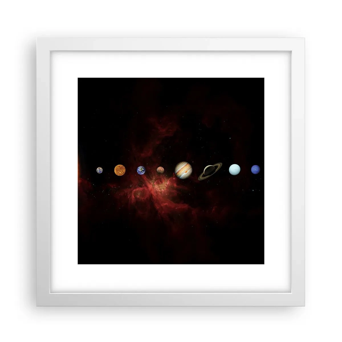 Affiche dans un cadre blanc - Poster - Notre quartier - 30x30 cm