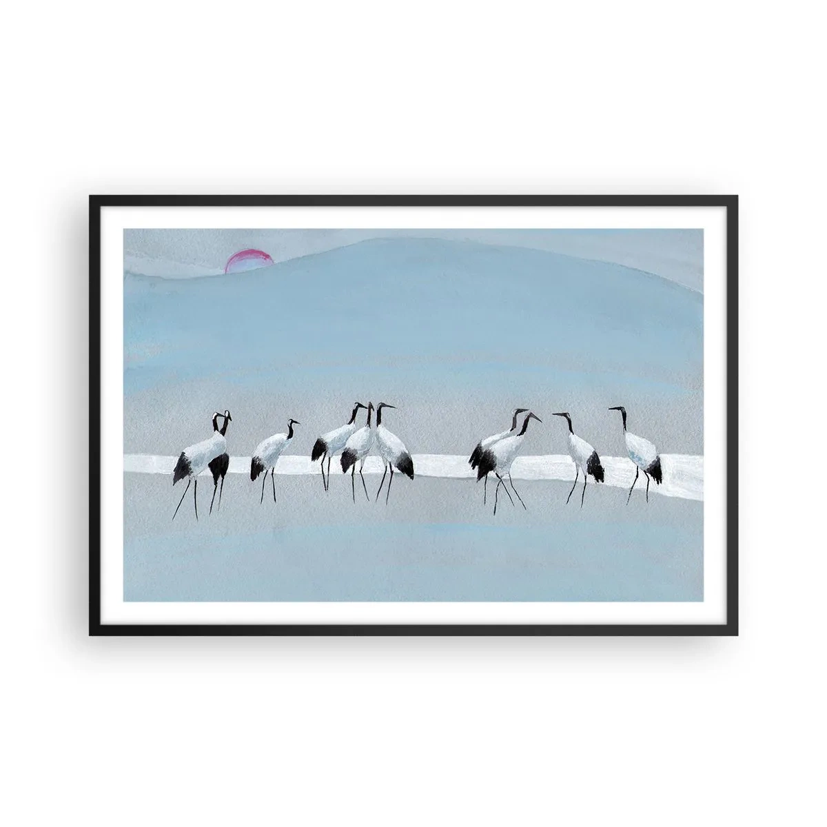 Affiche dans un cadre noir - Poster - Après une chaude journée - 91x61 cm