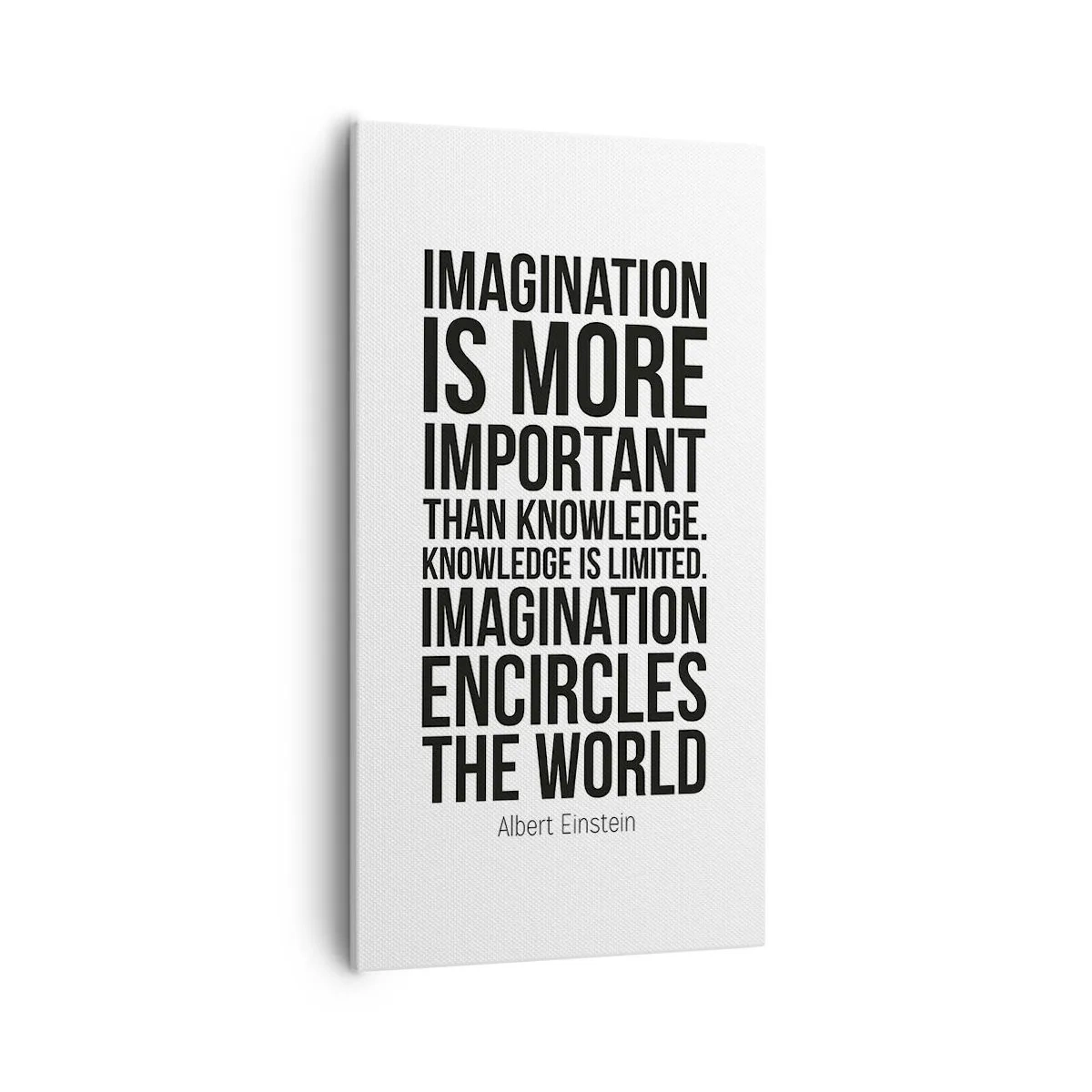 Impression sur toile - Image sur toile - Einstein sur le pouvoir de l'imagination - 55x100 cm