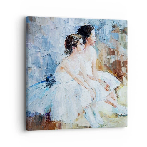 Impression sur toile - Image sur toile - Reste de jeunes cygnes - 30x30 cm