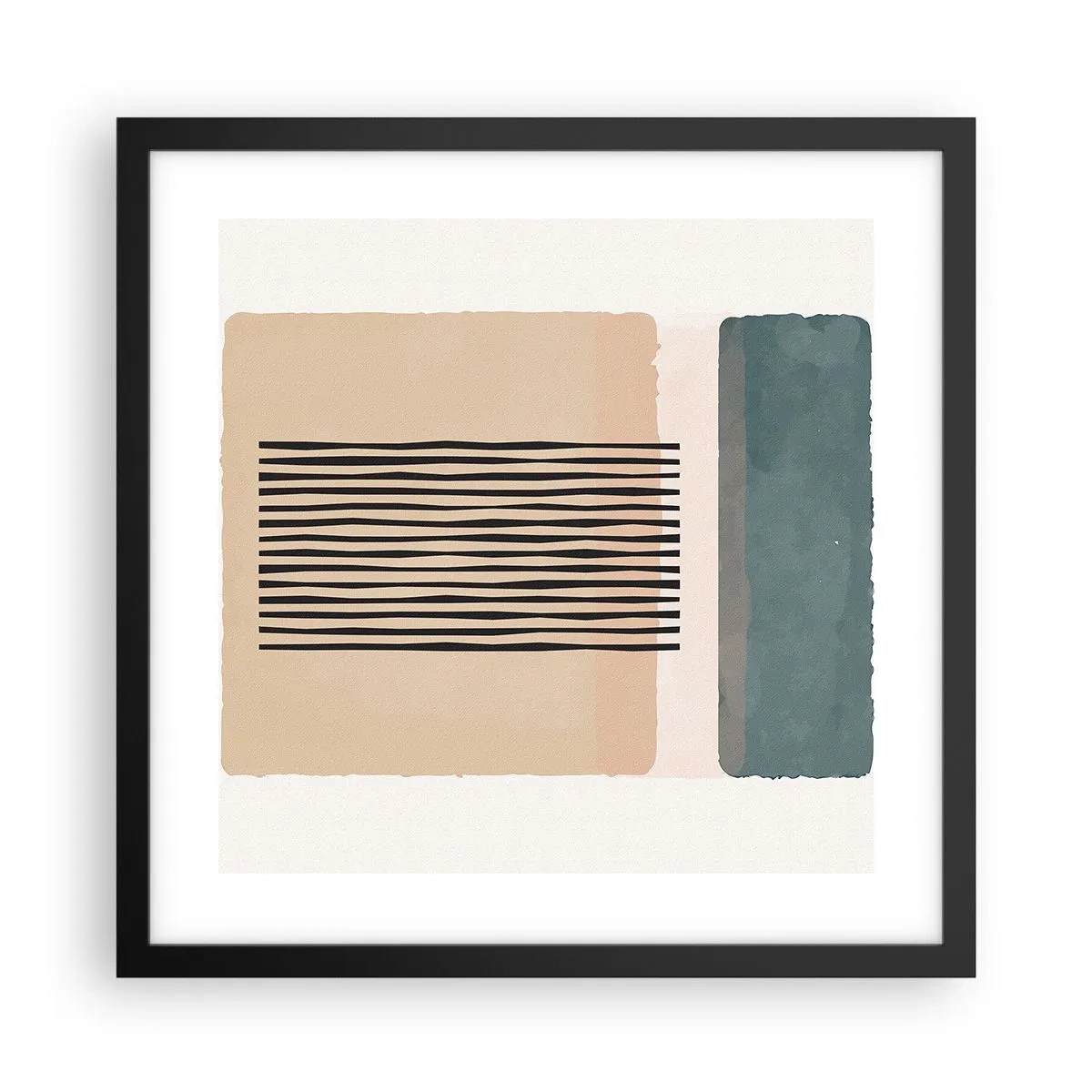 Affiche dans un cadre noir - Poster - Tout est en ordre - 40x40 cm