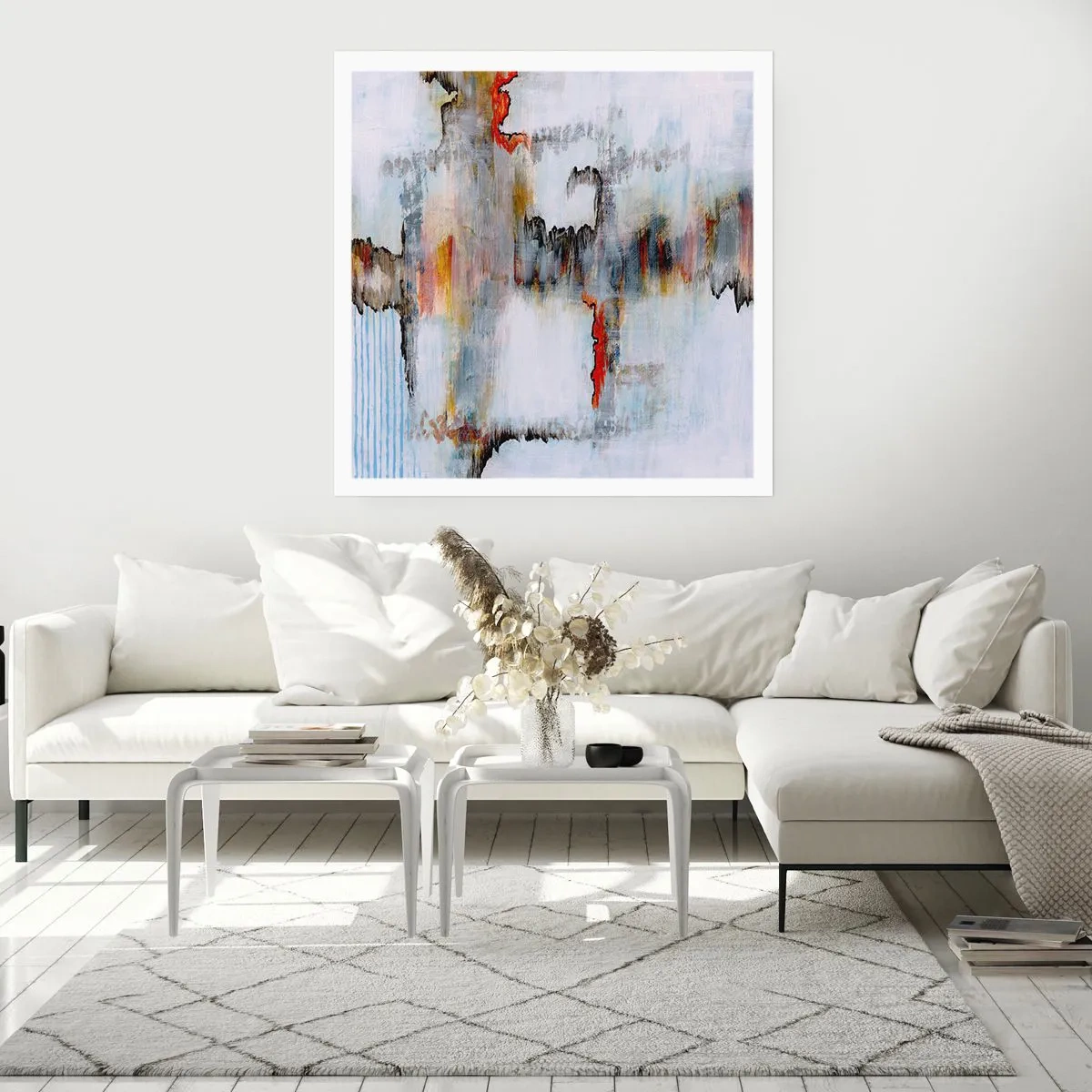 Affiche - Poster - Un bâton sur l'eau - 50x50 cm