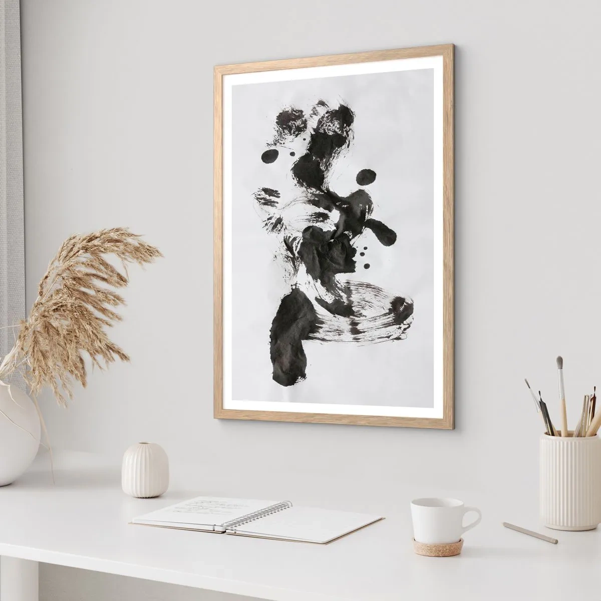 Affiche dans un chêne clair - Poster - De la méthode dans la folie ? - 30x40 cm