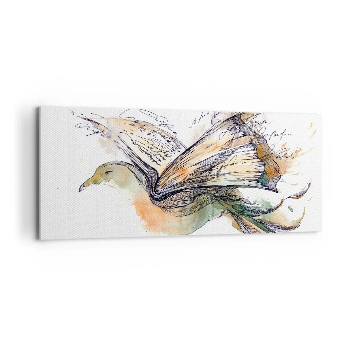 Impression sur toile - Image sur toile - Sur les ailes de la poésie - 100x40 cm