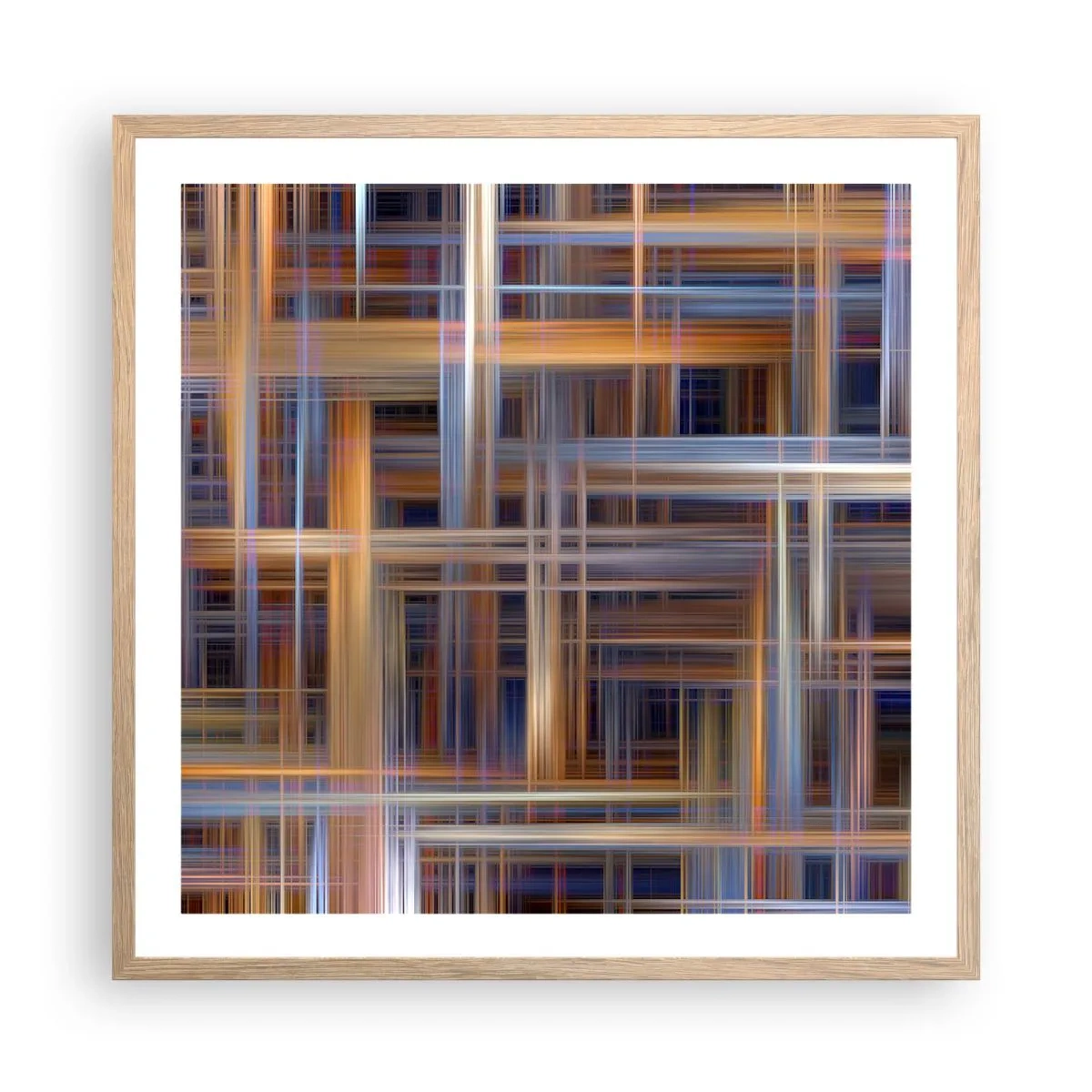 Affiche dans un chêne clair - Poster - Tissé de lumière - 60x60 cm