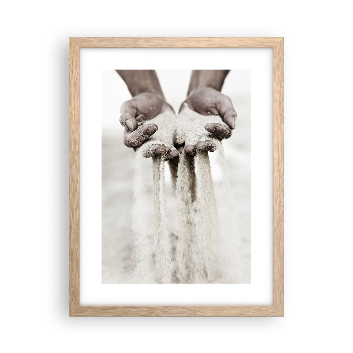 Affiche dans un chêne clair - Poster - Avec ces mains… - 30x40 cm