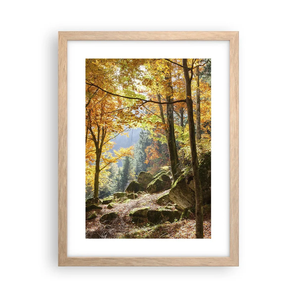 Affiche dans un chêne clair - Poster - Il est temps de se détendre - 30x40 cm