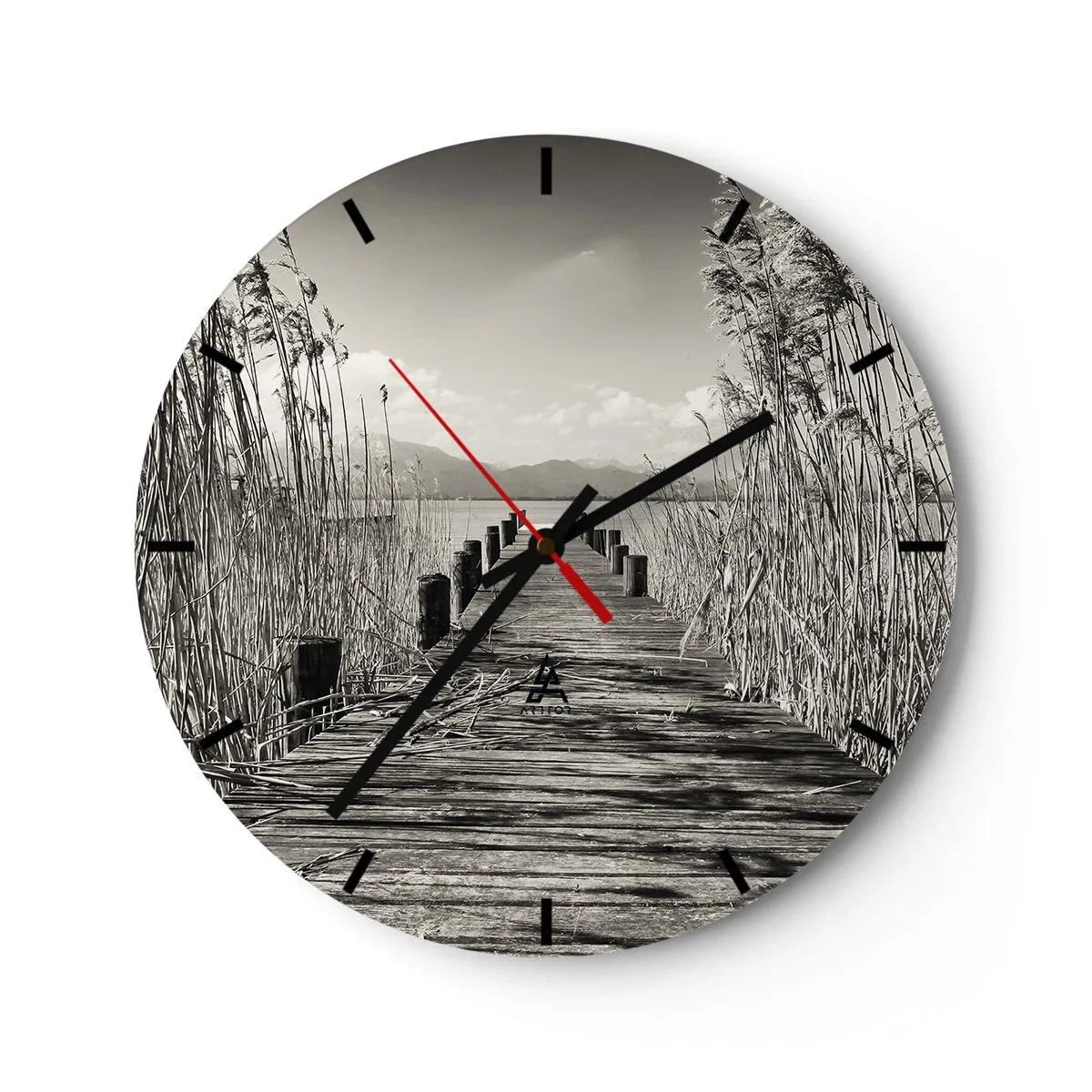 Horloge murale - Pendule murale - Dans le calme de l'herbe - 40x40 cm