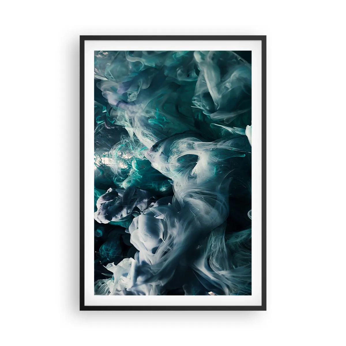 Affiche dans un cadre noir - Poster - Mouvement des couleurs - 61x91 cm