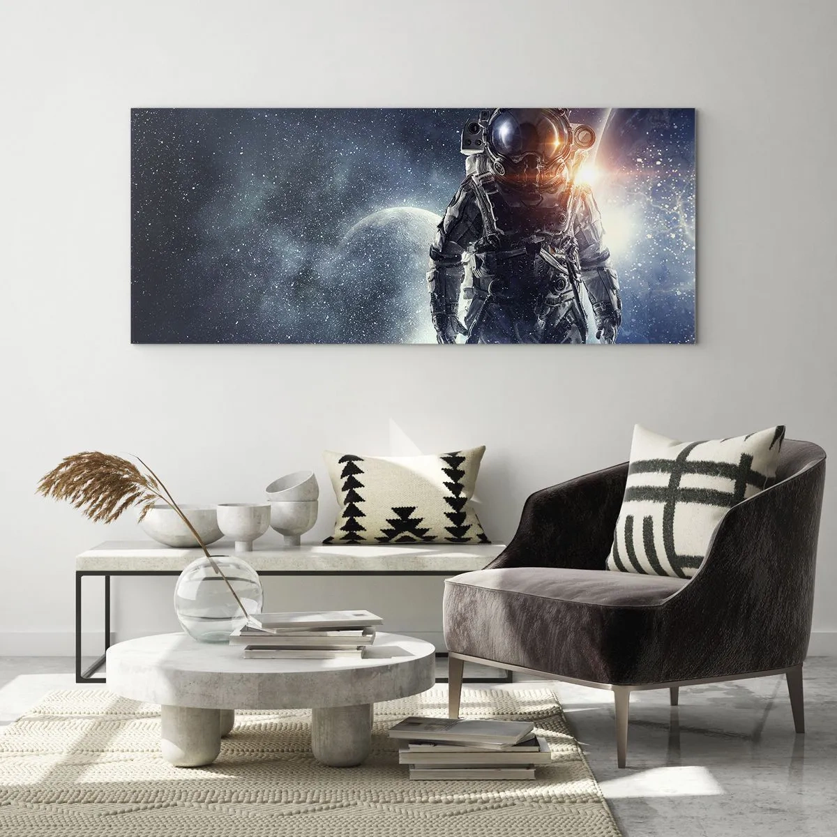 Impression sur verre - Image sur verre - Aventure spatiale - 100x40 cm