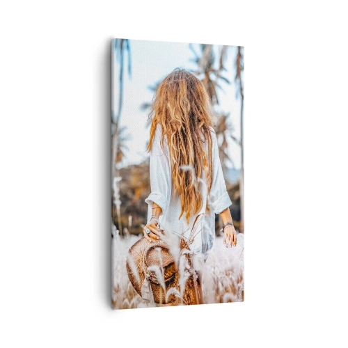 Impression sur toile - Image sur toile - Né de peluches d'herbe - 55x100 cm