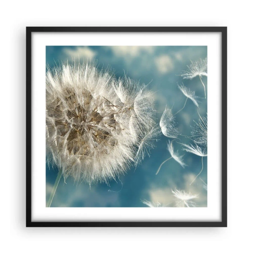 Affiche dans un cadre noir - Poster - souffle d'ange - 50x50 cm