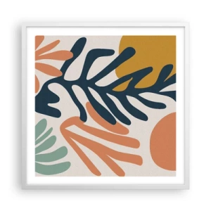 Affiche dans un cadre blanc - Poster - Mers de corail - 60x60 cm