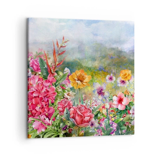 Impression sur toile - Image sur toile - Un jardin devenu fou - 60x60 cm