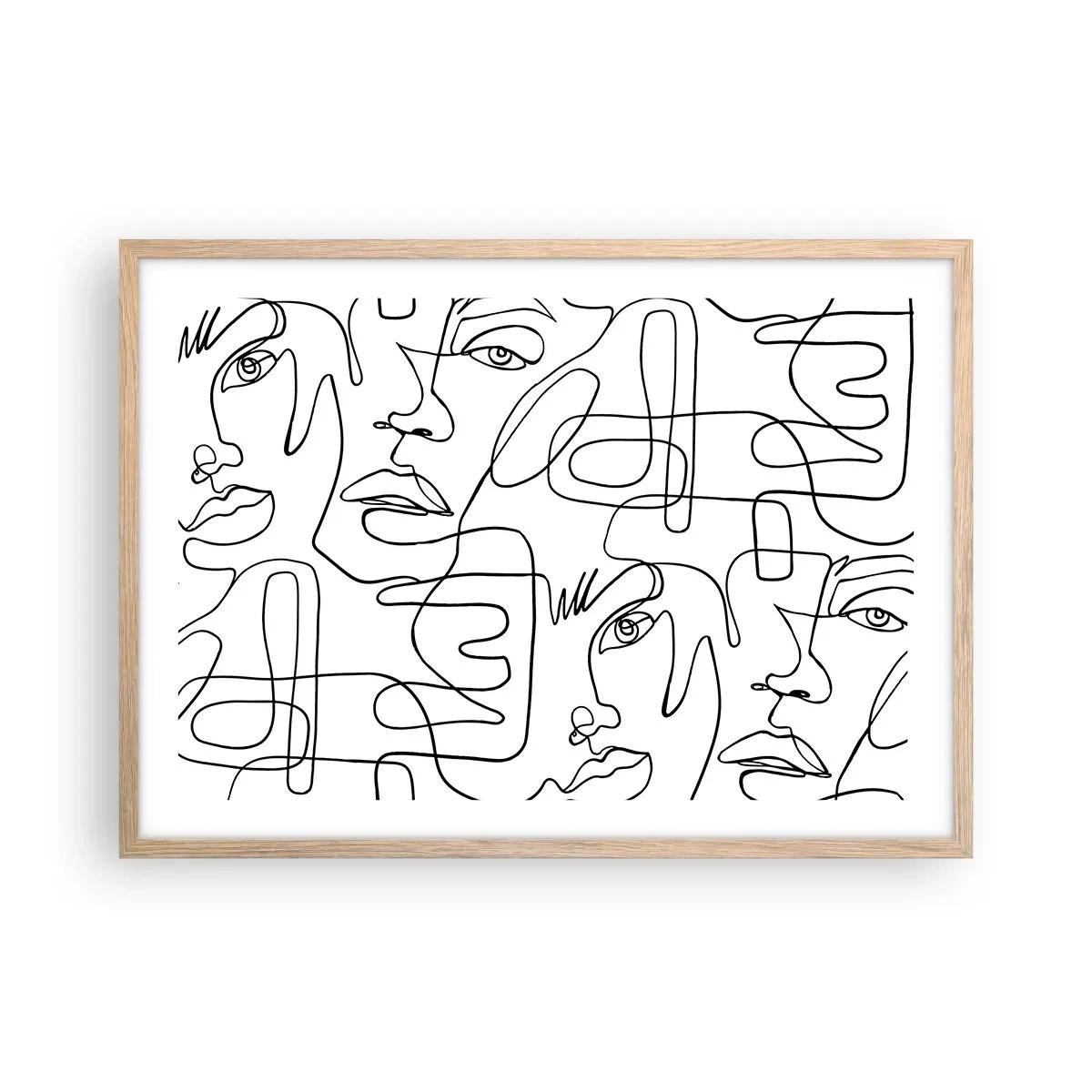 Affiche dans un chêne clair - Poster - Dans des émotions enchevêtrées - 70x50 cm