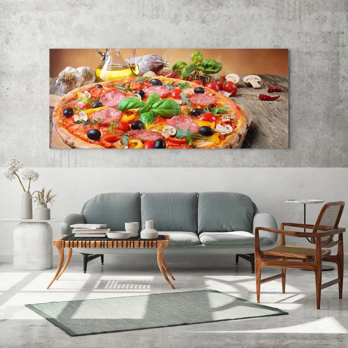 Impression sur verre - Image sur verre - Avec une vraie saveur italienne - 100x40 cm