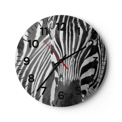 Horloge murale - Pendule murale - Le monde est noir et blanc - 30x30 cm