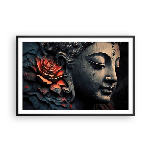 Affiche dans un cadre noir - Poster - En harmonie avec le monde - 91x61 cm