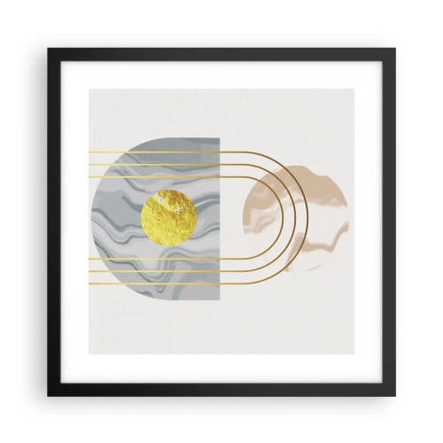 Affiche dans un cadre noir - Poster - Clareté et brillance - 40x40 cm