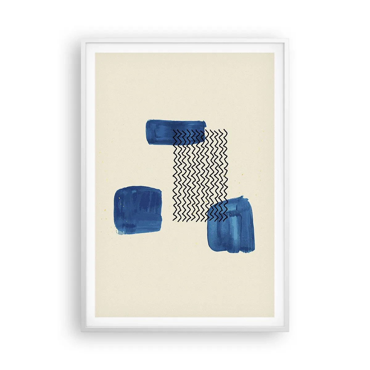 Affiche dans un cadre blanc - Poster - Quatuor abstrait - 70x100 cm