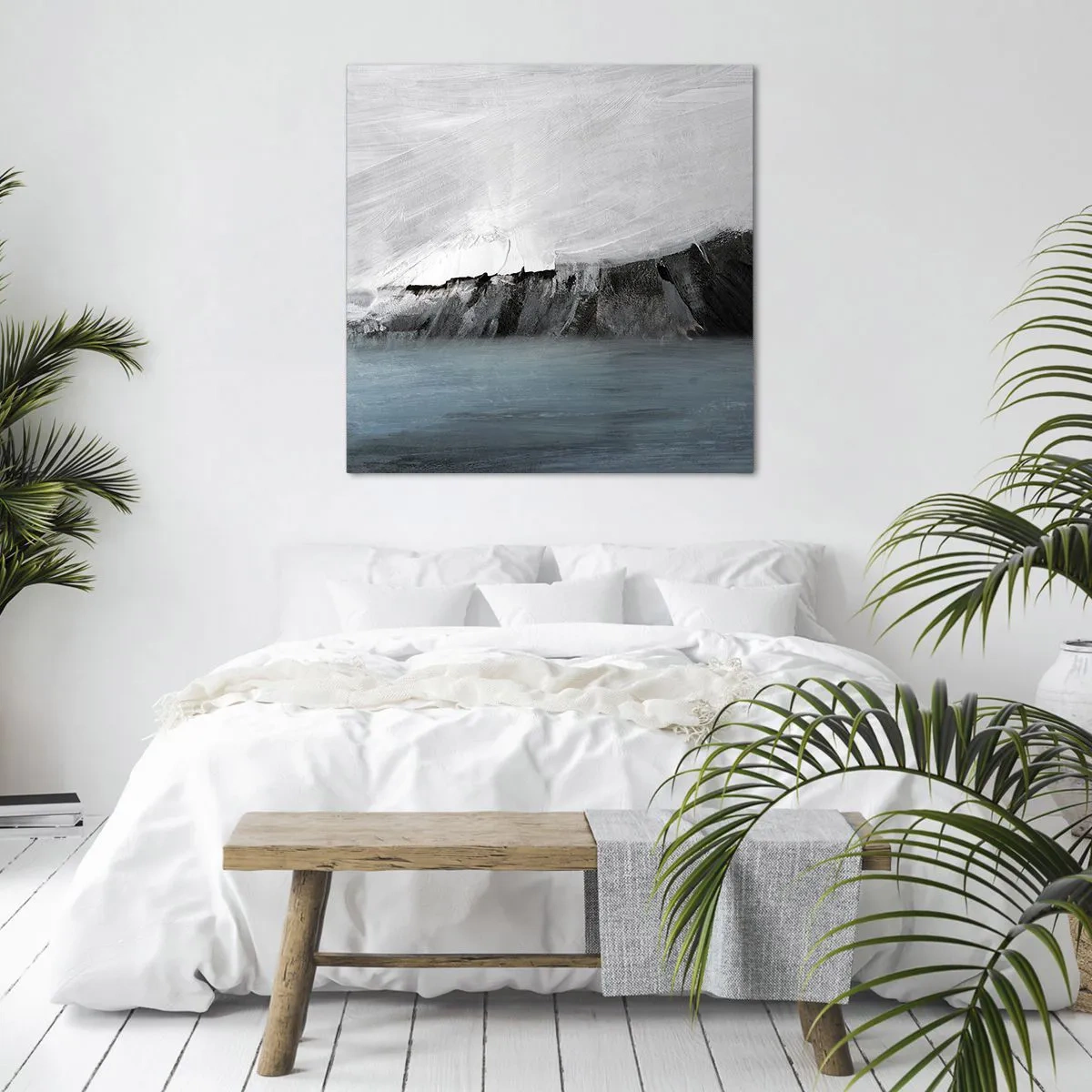 Impression sur toile - Image sur toile - Eau – terre : choc des éléments - 40x40 cm