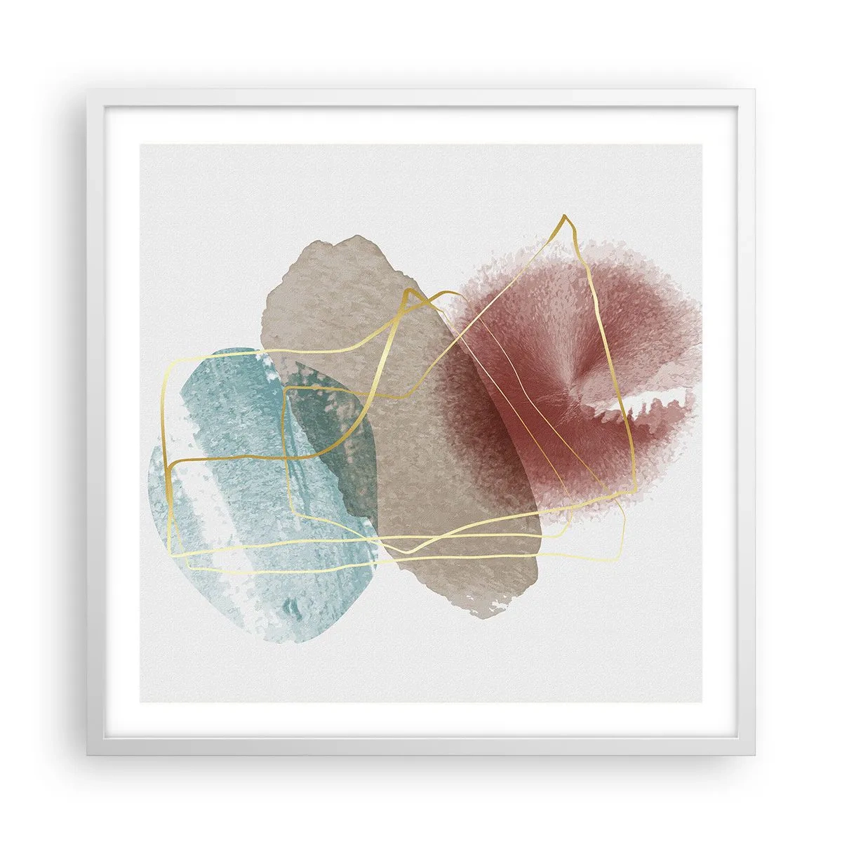 Affiche dans un cadre blanc - Poster - Coraux de l'espace - 60x60 cm