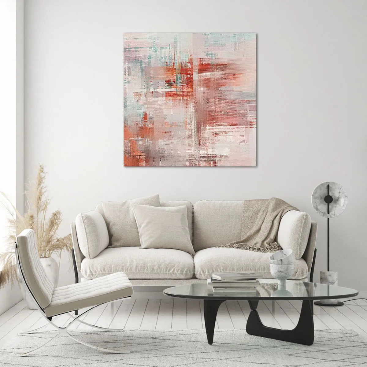 Impression sur verre - Image sur verre - Brumeux. Mais rose - 60x60 cm