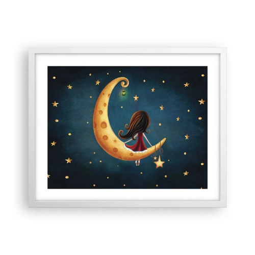 Affiche dans un cadre blanc - Poster - Il était une fois... - 50x40 cm