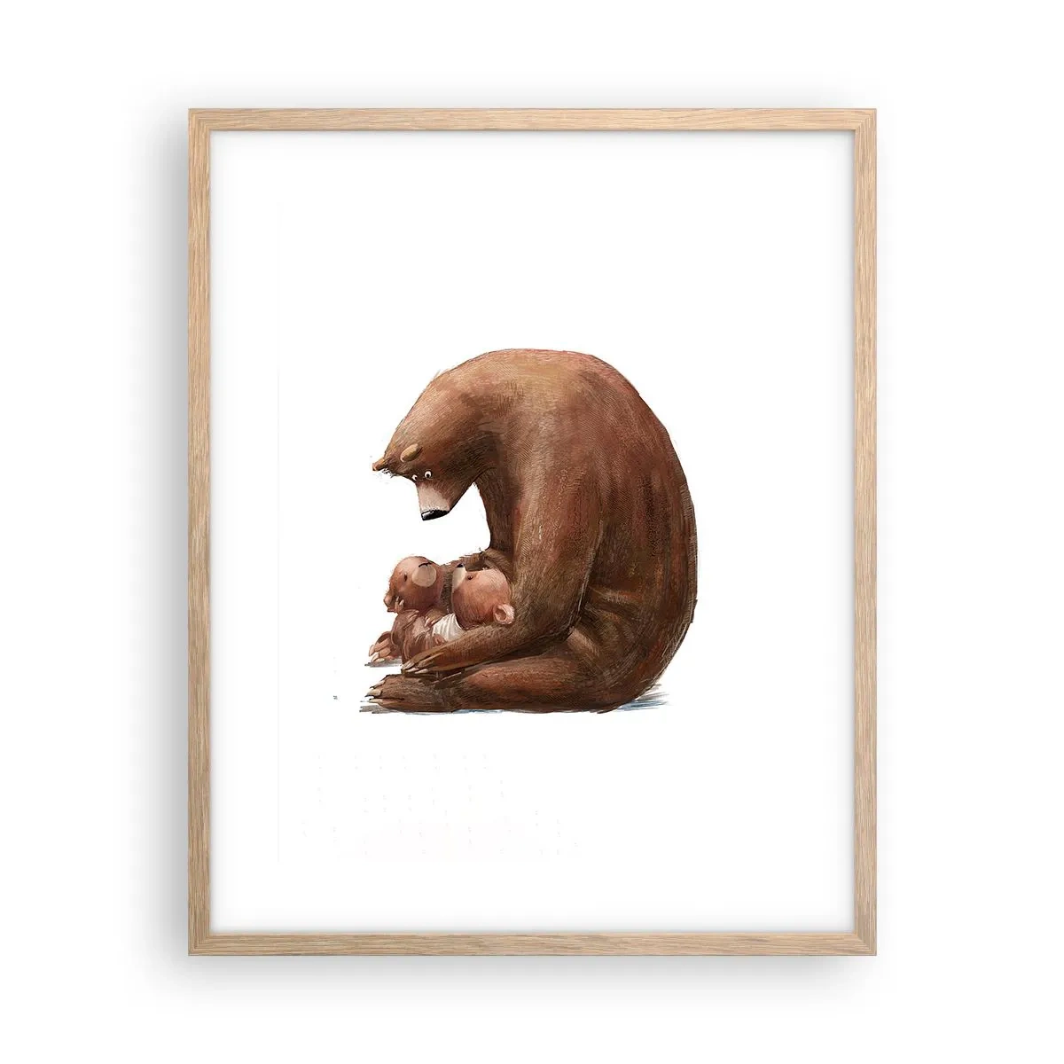 Affiche dans un chêne clair - Poster - Faites de beaux rêves les enfants - 40x50 cm