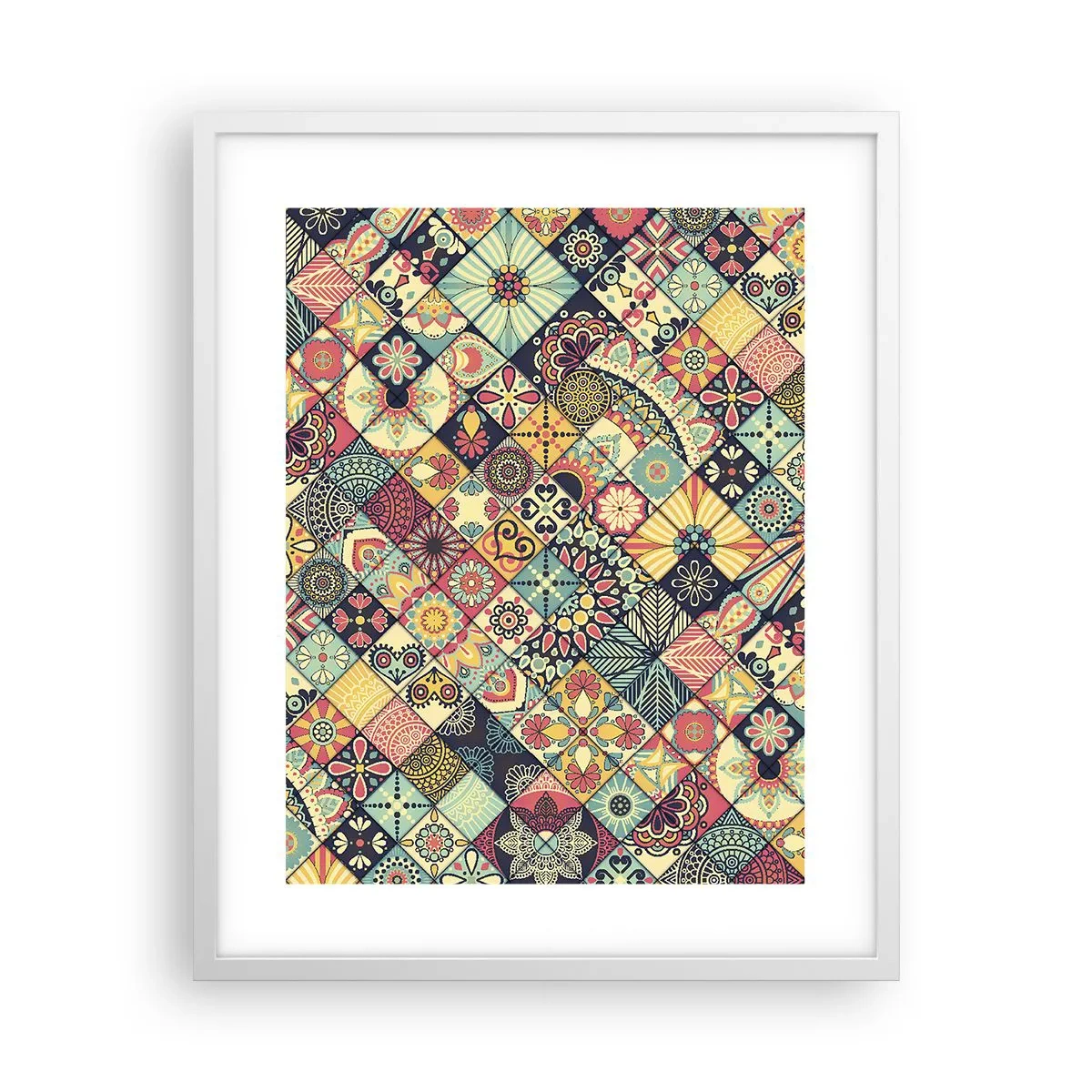 Affiche dans un cadre blanc - Poster - Ambiance marocaine - 40x50 cm