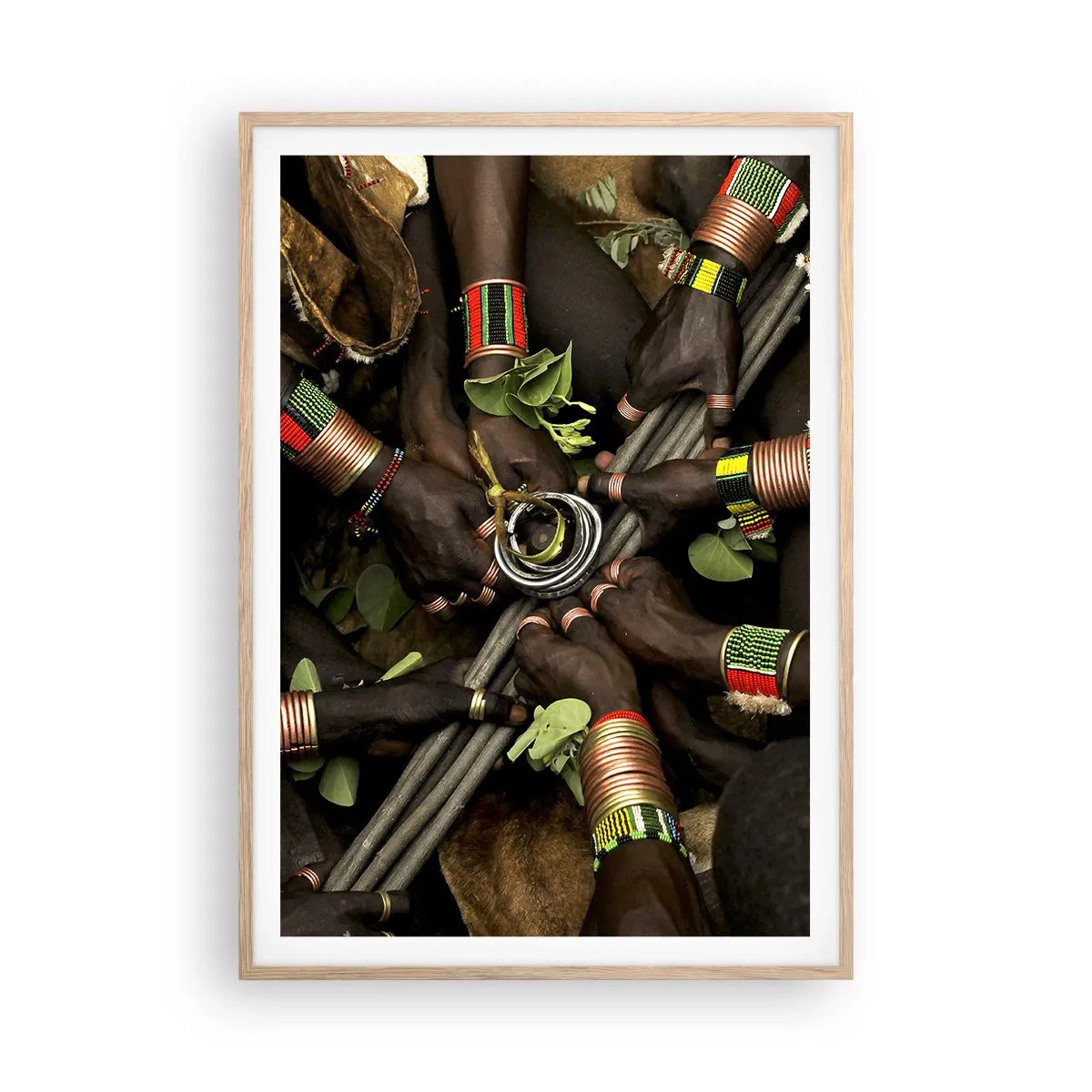 Affiche dans un chêne clair - Poster - Nous sommes ensemble - 70x100 cm