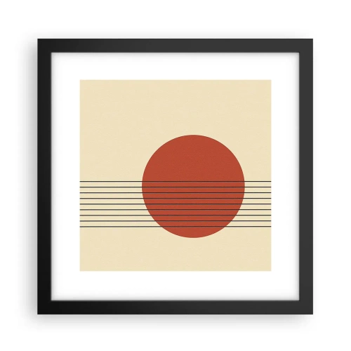 Affiche dans un cadre noir - Poster - Aux alentours et plus loin - 30x30 cm