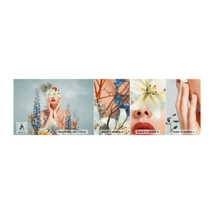 Échantillon de Papier Peint Autocollant Deluxe Sticker - Femme - fleur - Abstraction, Femme, Fleurs - 100x30 cm