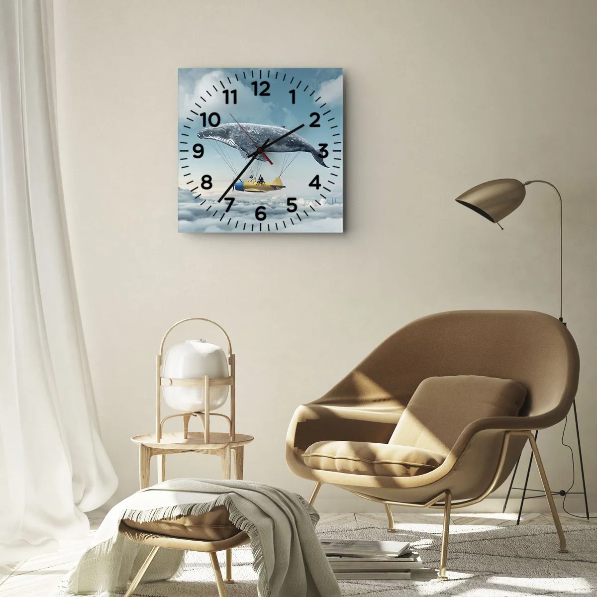 Horloge murale - Pendule murale - Pourquoi pas? - 40x40 cm