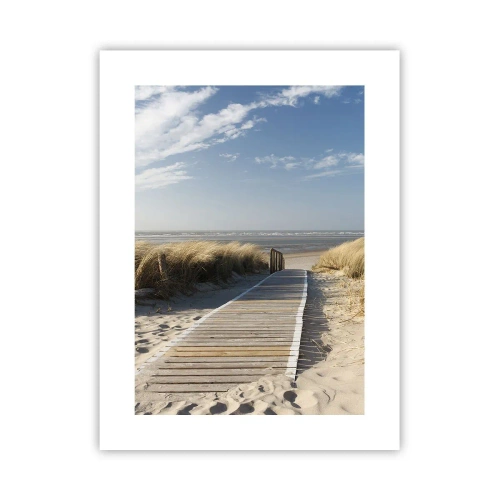 Affiche - Poster - Derrière la dune, dans le bruissement de l'herbe - 30x40 cm