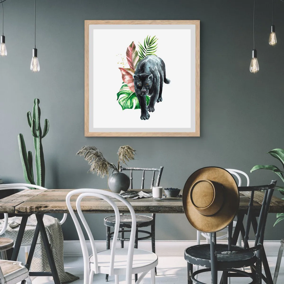 Affiche dans un chêne clair - Poster - Sauvagerie du coeur - 30x30 cm